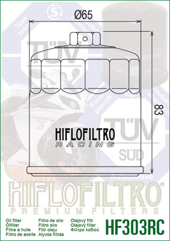 HIFLOFILTRO Racing Ölfilter - HF303RC
