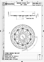 Brembo UPGRADE Supersport – Rund, schwimmende Bremsscheiben (Set, 208B85922)