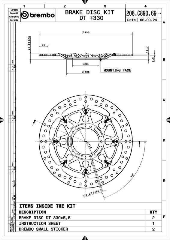 Brembo Bremsscheibe T-Drive 330 mm - Für Honda CBR 1000 RR-R SC82