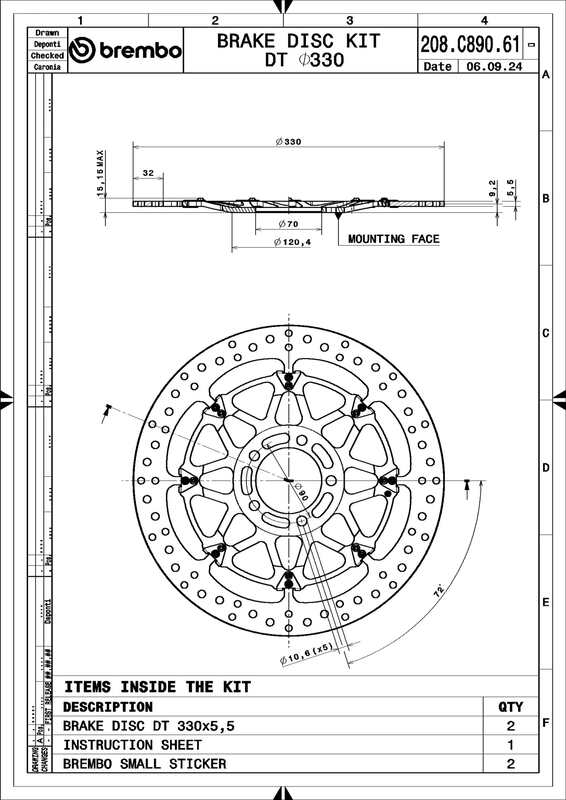 Brembo UPGRADE T-Drive – Schwimmende Bremsscheiben (Set, 208C89061)